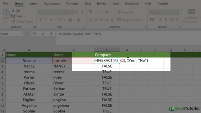 How to Compare Text In Excel | Text Formulas смотреть онлайн