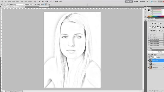 Photoshop Tutorial - Turn a Photo into a Sketch Drawing. смотреть онлайн