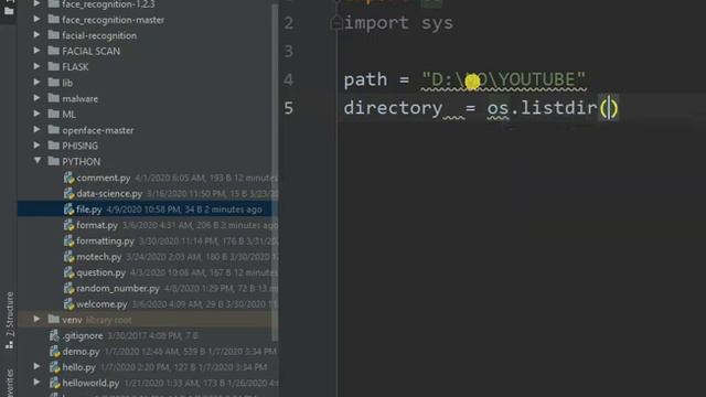 How to list folders and files using python смотреть онлайн