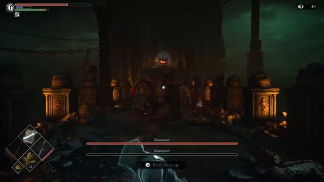 Demon's Souls Remastered : Boss Maneaters at low level 27 and with long sword +5. смотреть онлайн