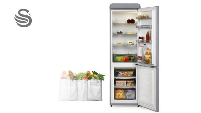 Swan Retro Slimline Fridge Freezer | SR11025 | NEW ENERGY LABELS смотреть онлайн