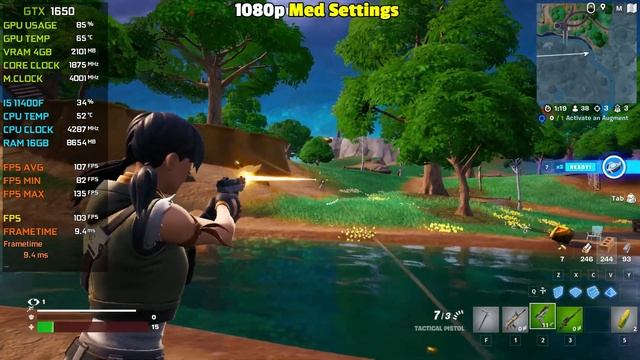Fortnite Chapter 4 Season 1 : GTX 1650 + I5 11400F - 1080p All Settings смотреть онлайн