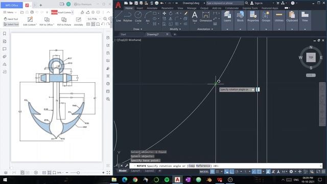 Ship Anchor in AutoCAD - 2D Drawing Timelapse смотреть онлайн