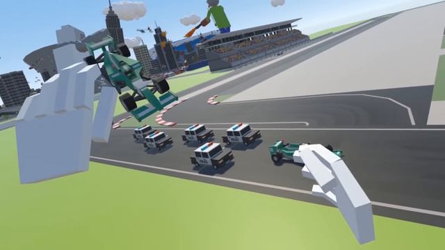 HUGE F1 CRASH & POLICE CHASE! - Tiny Town VR Gameplay - Oculus VR Game смотреть онлайн