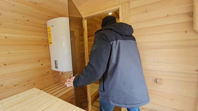 Обзор бани/квадро 5 х 2.40 из Кедра #строительствобани #банибочки смотреть онлайн