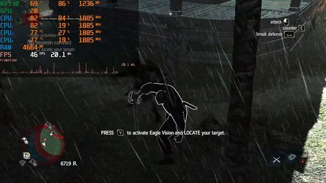 Assassin's Creed IV: Black Flag: Intel i5-1035G1 + MX330 смотреть онлайн