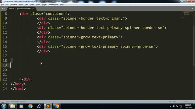 spinner control and bootstrap | Lesson - 14 | bootstrap in Hindi смотреть онлайн