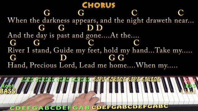 Precious Lord, Take My Hand (Hymn) Piano Cover Lesson in G with Chords/Lyrics - Arpeggios смотреть онлайн
