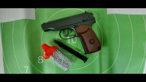 Пневматический пистолет Borner ПМ49: отстрел по мишени на 10 и 25 метров.