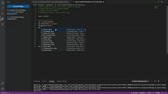 How to make a Screen in the Turtle Module смотреть онлайн