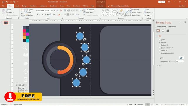 Create 5 Steps Circle Infographic Slide in PowerPoint | Free PowerPoint Template Download смотреть онлайн