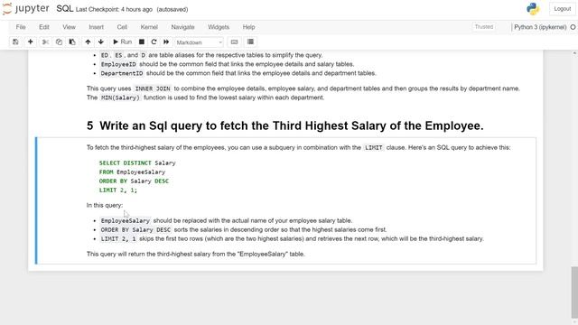 SQL Interview Question and Answers | Fetch Third Highest Salary смотреть онлайн