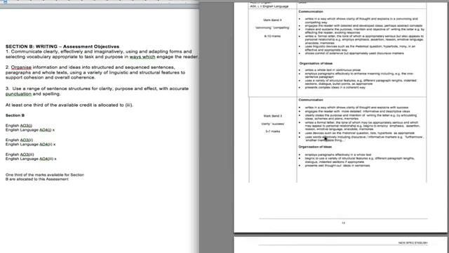 New Paper: Section B Mark Scheme (English Language) смотреть онлайн