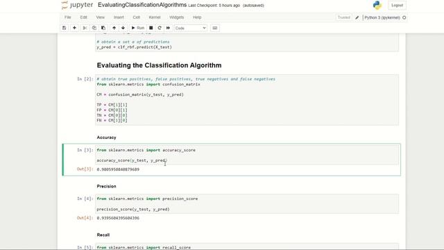 Evaluating Your Classification Algorithm in Python смотреть онлайн