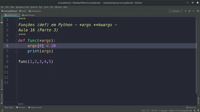 Funções (def) em Python - args e kwargs - Aula 16 (Parte 3) смотреть онлайн