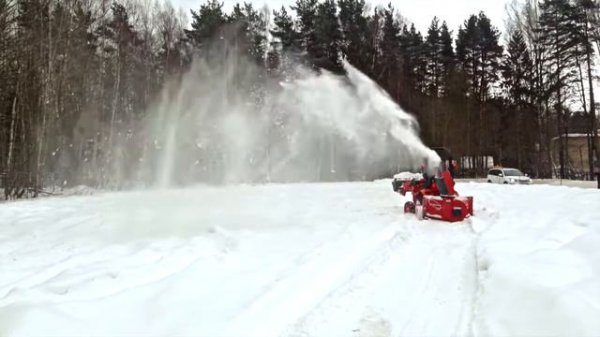 Роторный снегоуборщик на минитракторе KIOTI CK22