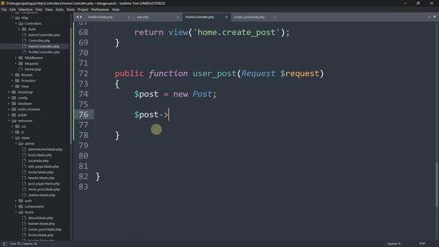 Create Post by User | Laravel Blog Project Tutorial for Beginners смотреть онлайн