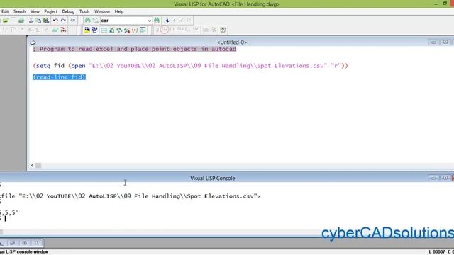 How to Read Excel from AutoLISP program смотреть онлайн