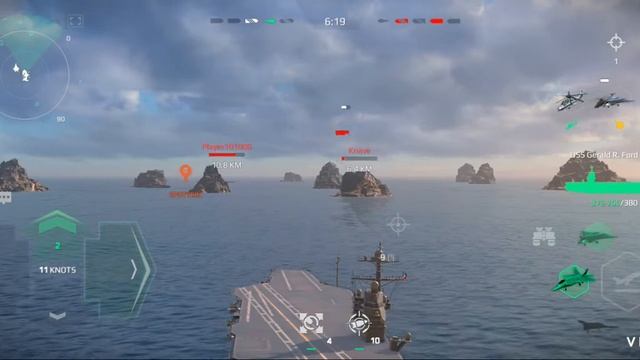 Modern Warship, USS Gerald R Ford (CVN-78) game play #modernwarshipsseabattleonline смотреть онлайн