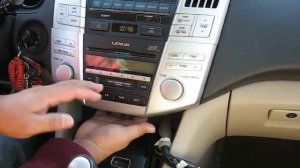 How to remove Radio / CD Changer / Navigation from 2005 Lexus RX400 2005 for Repair.