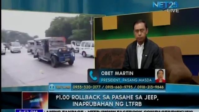 Diskusyon - LTFRB approves Php 1 rollback in jeepney fare смотреть онлайн