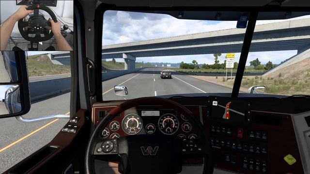 Oversized load through road works in [Oklahoma DLC] - American Truck Simulator смотреть онлайн