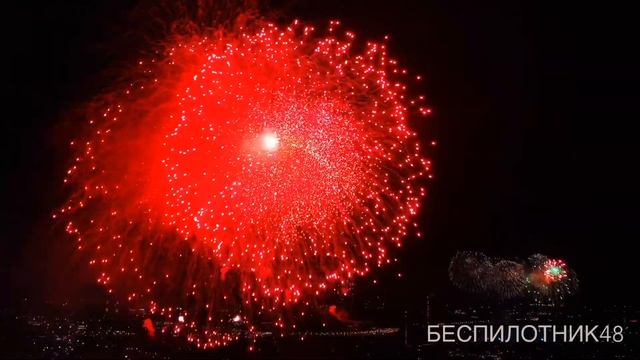 Аэросъемка Москвы - Салют на Поклонной горе 23.02.20 смотреть онлайн