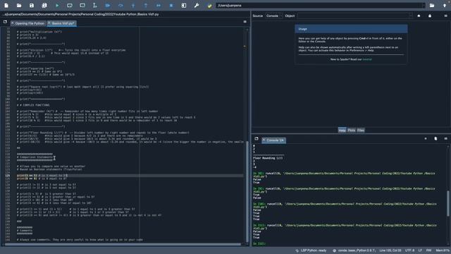 Python Types of Data / Print, Math, and Comparison Statements / Comments || Python Series Part 2 смотреть онлайн