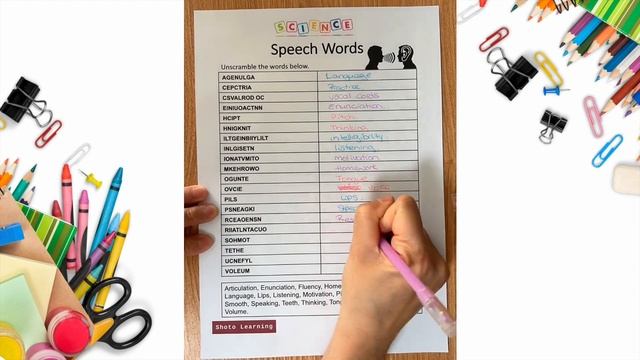 SPEECH WORDS SCIENCE ACTIVITY - SCRAMBLE WORDS UNSCRAMBLE VOCABULARY GAME PUZZLE смотреть онлайн