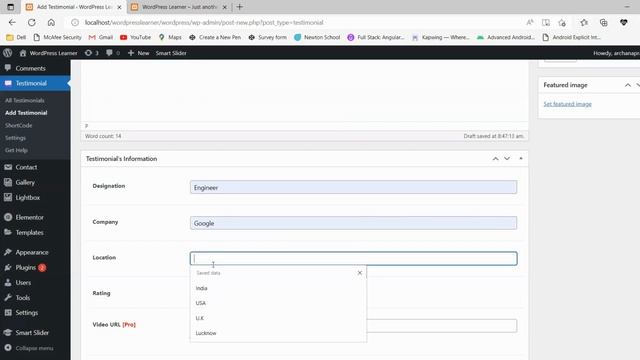 how to add testimonial showcase slider in wordpress? | learn wordpress #18 | #wordpressplugin смотреть онлайн