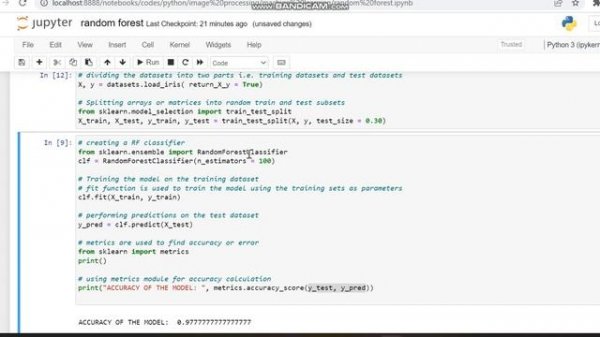 Random Forest RF Basic Python Code / Machine Learning Random Forest Python