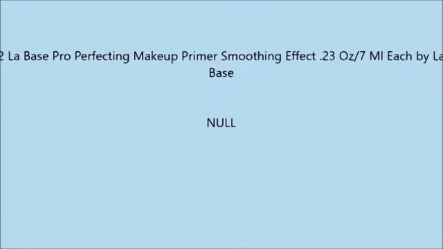 2 La Base Pro Perfecting Makeup Primer Smoothing Effect 23 Oz 7 Ml Each by La Base смотреть онлайн