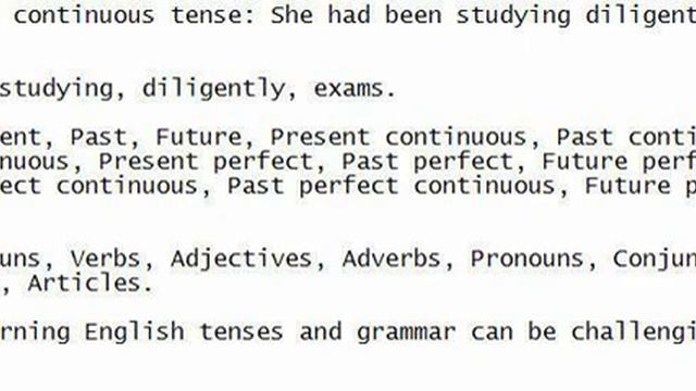 Past perfect continuous tense: She had been studying diligently for her exams. смотреть онлайн