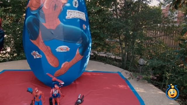 Giant Egg Surprise Opening! Huge Surprise Egg with Toys and Silly String, Fun Family Video for Kids смотреть онлайн