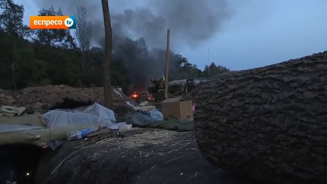 Артобстрел. Вид из окопа. смотреть онлайн