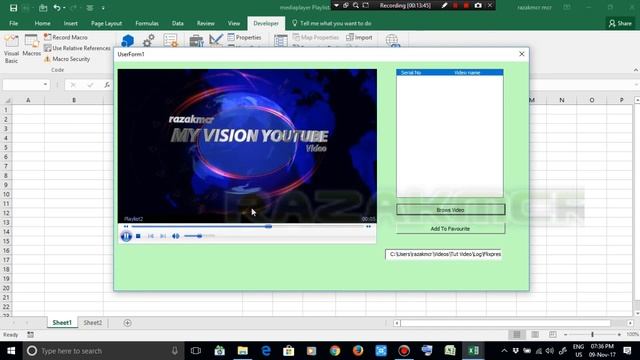 Create Mediaplayer Playlist In Excel Userform VBA смотреть онлайн