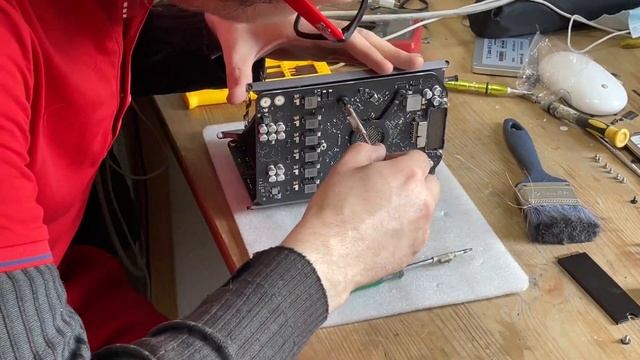 Замена термопасты Mac Pro Mid 2017 A1481 #macpro#a1481