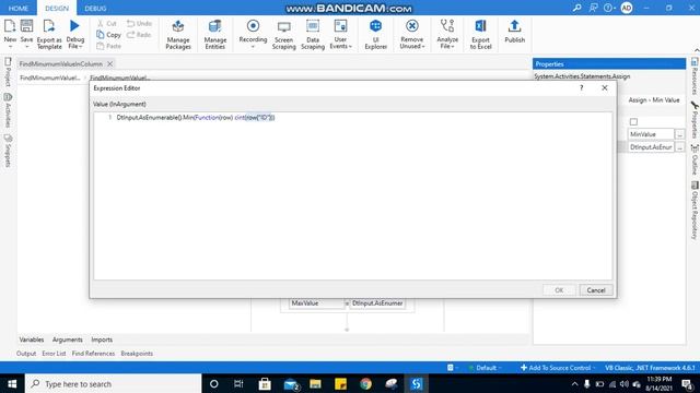 How to find minimum and maximum value in data table in UiPath? смотреть онлайн