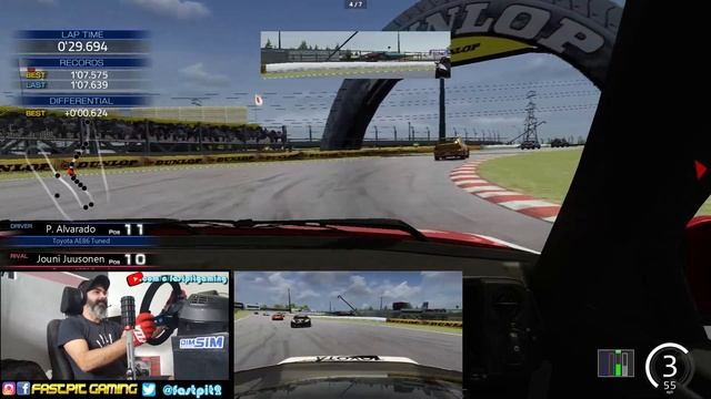 Tsukuba Race - Toyota Corolla AEG6 /Assetto Corsa Mod / Thrustmaster Setup смотреть онлайн