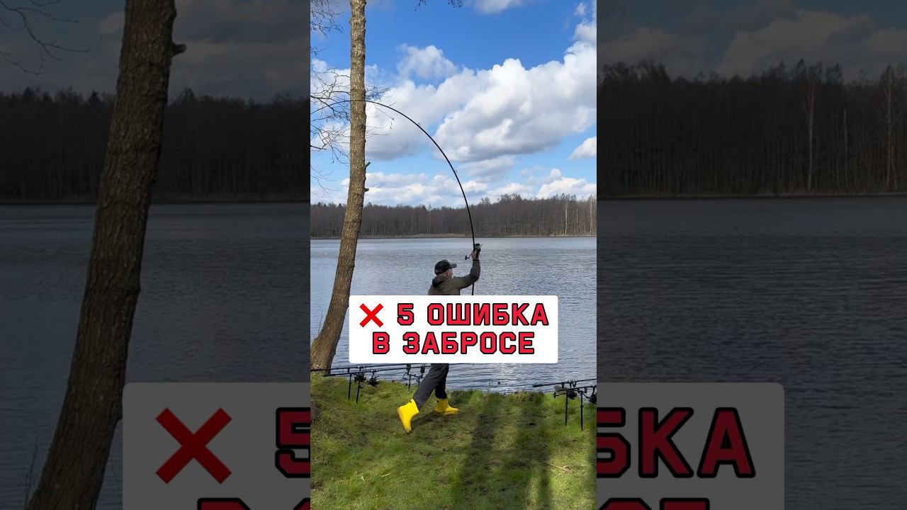 Не делай эту ошибку в забросе карповым удилищем #карпфишинг смотреть онлайн