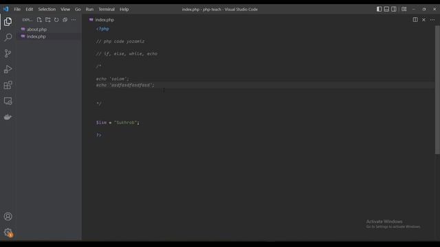 5. Izohlar. Comments. | PHP dasturlash tili o'rganish смотреть онлайн
