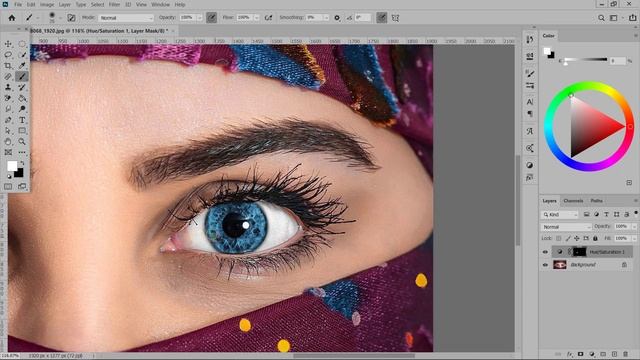 How to change eye color in Adobe Photoshop смотреть онлайн
