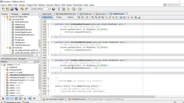 Java Swing - Como usar a tecla Enter para mudar de TextField смотреть онлайн