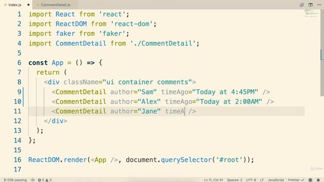 3.11 Passing Multiple Props | Modern React with Redux [2019 Update] смотреть онлайн