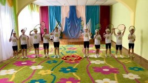 Детская аэробика в детском саду «Теннис»