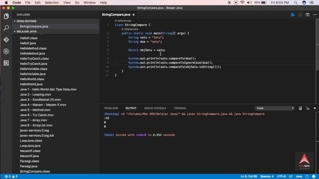 Java Tutorial Bagian 9 - String Compare смотреть онлайн