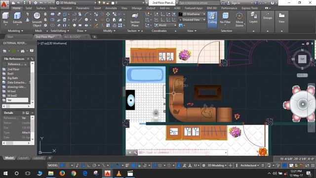 Interior Design Idea of 2D & 3D with AutoCAD 2016 Part 1 смотреть онлайн