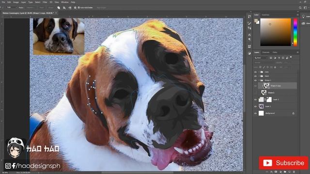 How to Trace Vector Animals in Photoshop using Pentool смотреть онлайн