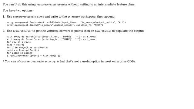 GIS: Append/Insert geoprocessing results into an existing feature class (polyline midpoints) смотреть онлайн