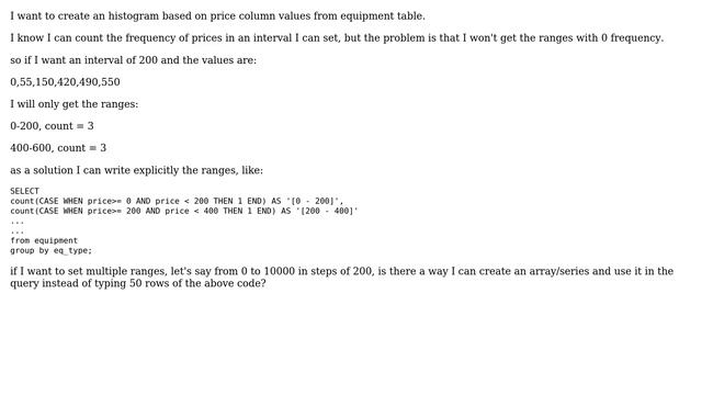 Databases: Histogram bin width in MySQL смотреть онлайн